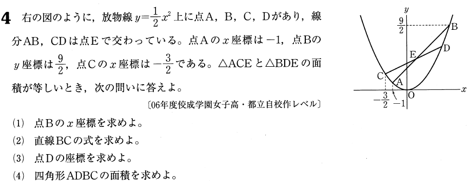 成蹊高等学校入試問題の類似問題